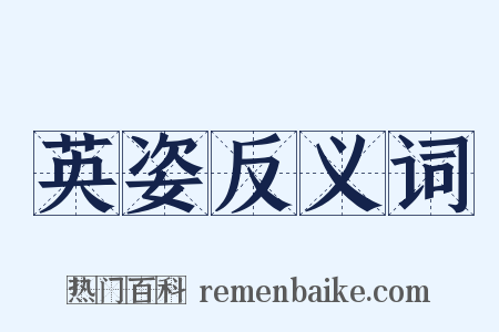英姿反义词是什么意思的图片